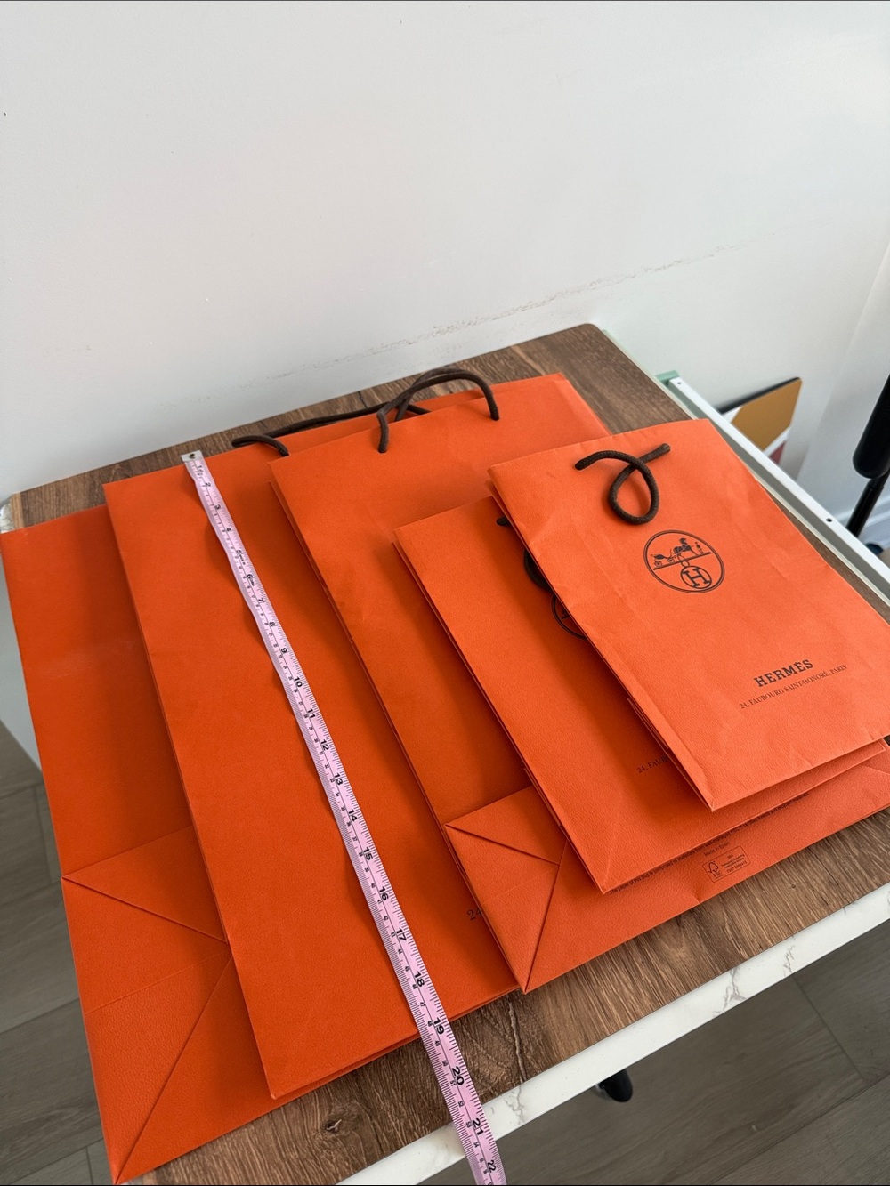 Hermes Orange Paper Shopping Bags